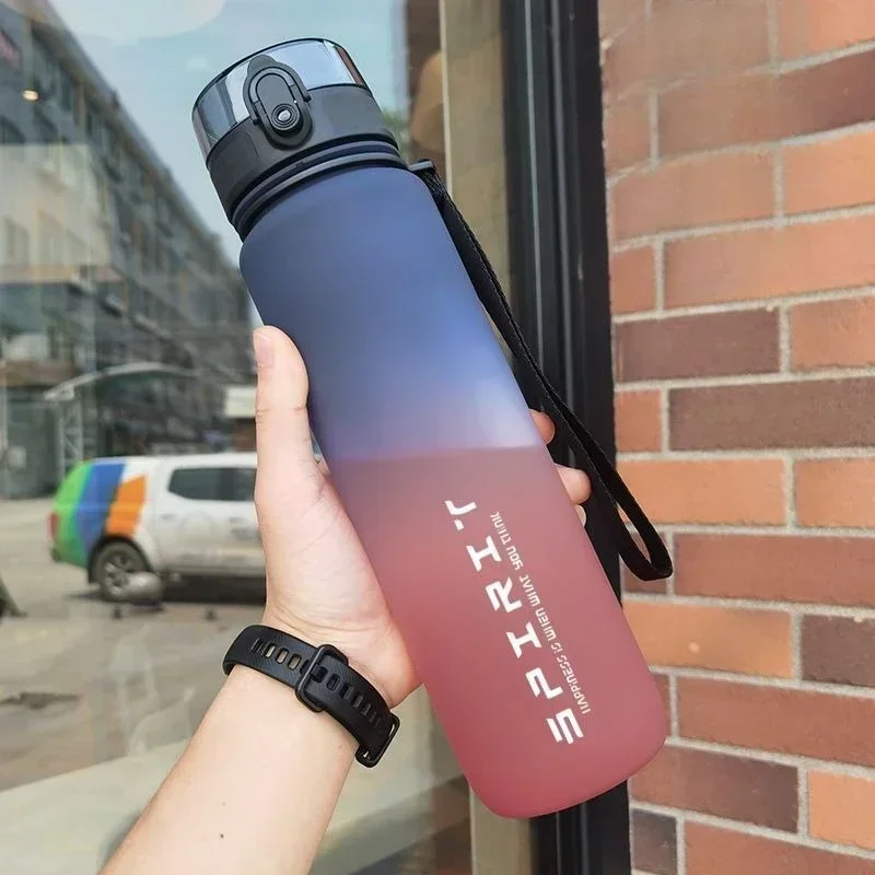 1 Liter Large Capacity Sports Water Bottle Leak Proof Colorful Plastic Cup Drinking Outdoor Travel Portable Gym Fitness Jugs - Image 8