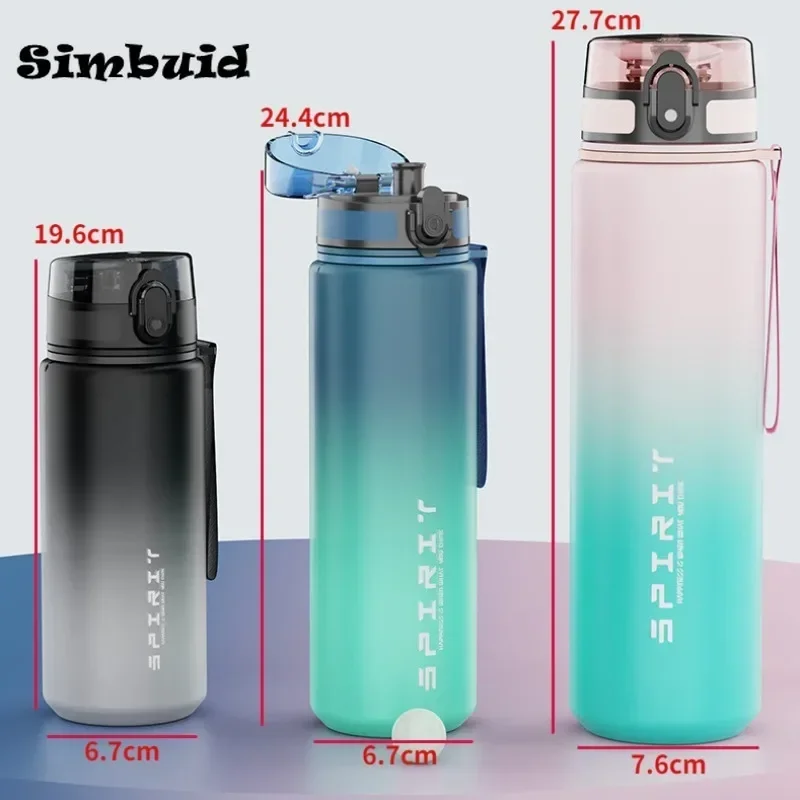 1 Liter Large Capacity Sports Water Bottle Leak Proof Colorful Plastic Cup Drinking Outdoor Travel Portable Gym Fitness Jugs - Image 11