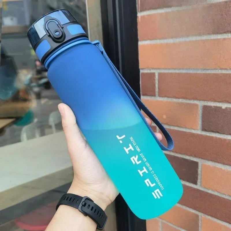 1 Liter Large Capacity Sports Water Bottle Leak Proof Colorful Plastic Cup Drinking Outdoor Travel Portable Gym Fitness Jugs - Image 9