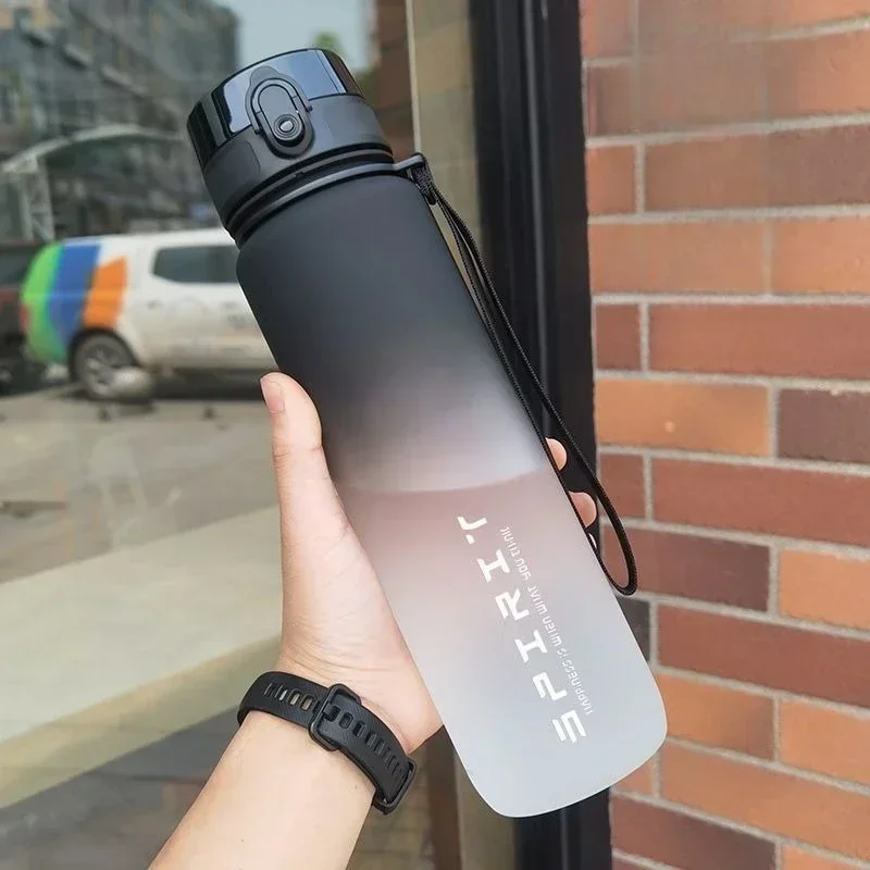 1 Liter Large Capacity Sports Water Bottle Leak Proof Colorful Plastic Cup Drinking Outdoor Travel Portable Gym Fitness Jugs - Image 7