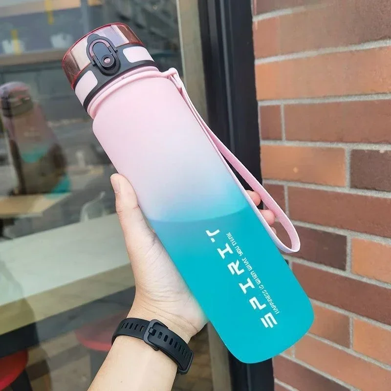 1 Liter Large Capacity Sports Water Bottle Leak Proof Colorful Plastic Cup Drinking Outdoor Travel Portable Gym Fitness Jugs - Image 10